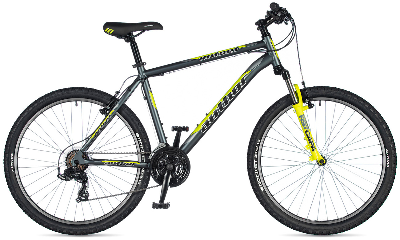 Фотография Велосипед AUTHOR Outset 26" (2020) 2020 Серо-желтый